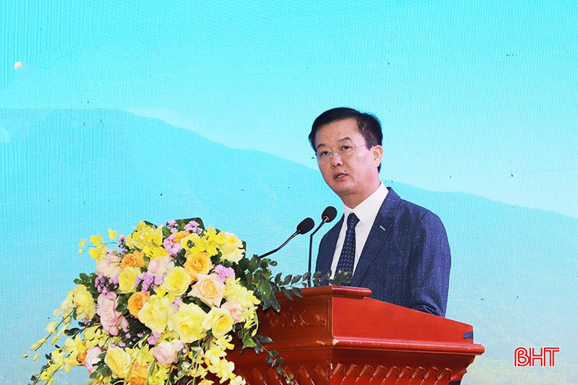 Phó Chủ tịch UBND tỉnh Trần Báu Hà phát biểu tại lễ kỷ niệm. bqbht_br_11.jpg