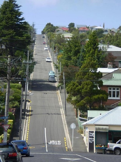 Con đường dốc nhất thế giới Đường Baldwin, Dunedin tại New Zealand được trao danh hiệu và biển tên đường là đường dốc nhất thế giới. Đường bắt đầu từ thung lũng Lindsay Creek cao 30 m nối với North Road ở độ cao 100m so với mực nước biển. Độ dốc trung bình của con đường này là 1:5 (độ dốc là đường nối tam giác của 5m chiều ngang và 1m chiều dài). Nơi dốc cao nhất lên tới 1:2,86. Nhiều cuộc thi chạy hoặc lăn bóng tennis đã được tổ chức tại đây. Baldwin đặc biệt đến nỗi trở thành điểm thu hút du lịch nổi tiếng. Con đường dốc nhất thế giới Đường Baldwin, Dunedin tại New Zealand được trao danh hiệu và biển tên đường là đường dốc nhất thế giới. Đường bắt đầu từ thung lũng Lindsay Creek cao 30 m nối với North Road ở độ cao 100m so với mực nước biển. Độ dốc trung bình của con đường này là 1:5 (độ dốc là đường nối tam giác của 5m chiều ngang và 1m chiều dài). Nơi dốc cao nhất lên tới 1:2,86. Nhiều cuộc thi chạy hoặc lăn bóng tennis đã được tổ chức tại đây. Baldwin đặc biệt đến nỗi trở thành điểm thu hút du lịch nổi tiếng.