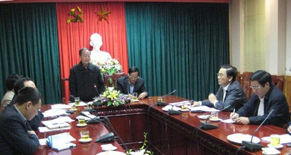 và phát biểu tại buổi làm việc với lãnh đạo tỉnh Hà Tĩnh