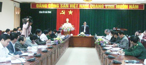 Bí thư Tỉnh ủy Hà Tĩnh Nguyễn Thanh Bình kết luận hội nghị