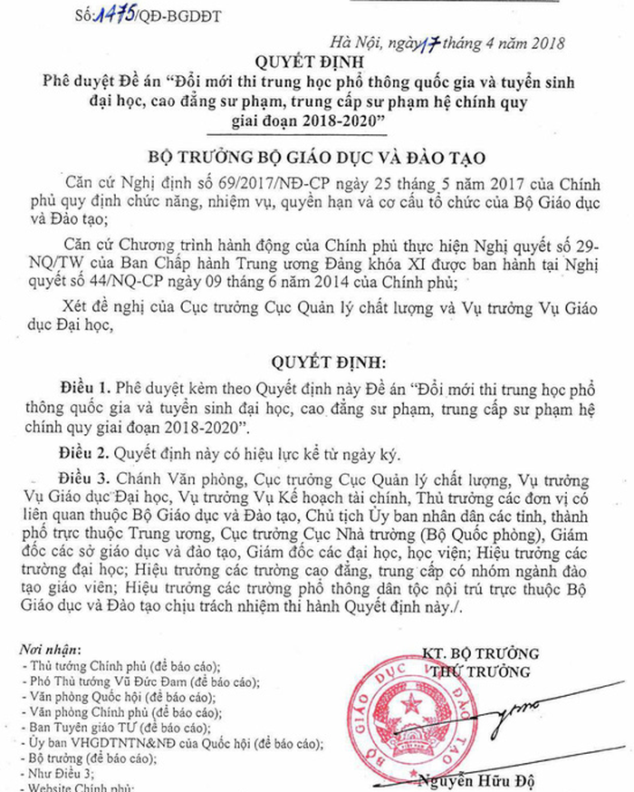 thu hoi de an doi moi thi thpt quoc gia 750 ti