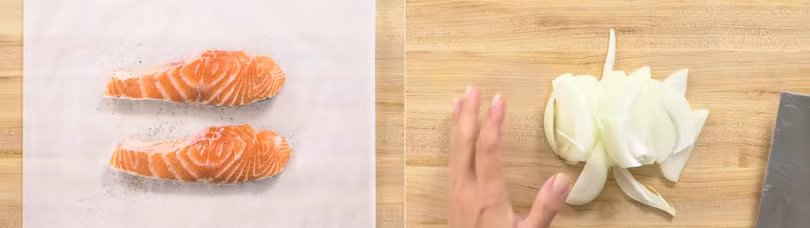 Cuối tuần, trổ tài với món cá hồi hấp nấm tuyệt ngon