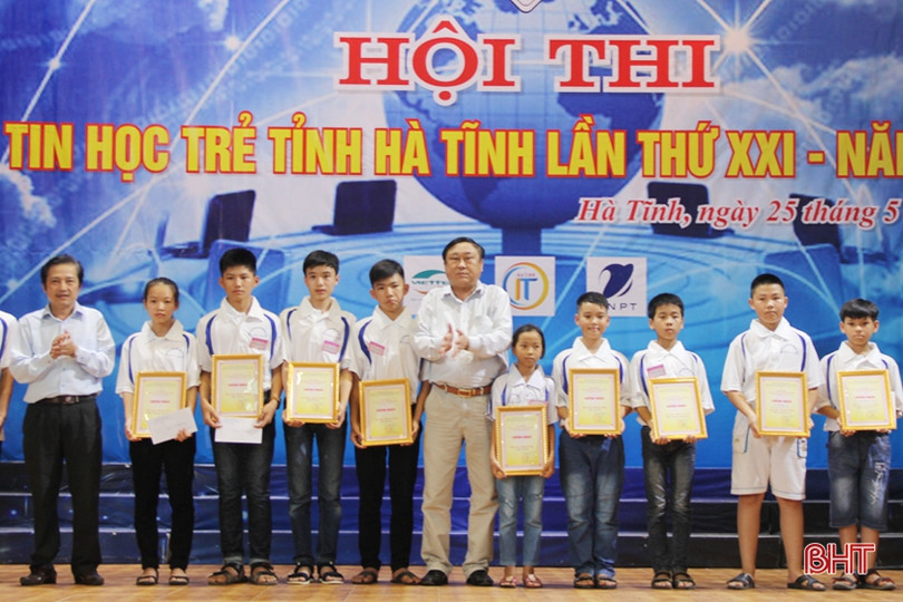 34 học sinh đạt giải hội thi Tin học trẻ Hà Tĩnh lần thứ XXI