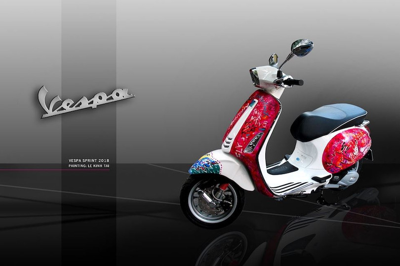 vespa sprint gia gan 600 trieu dong lap ky luc xe scooter dat nhat viet nam