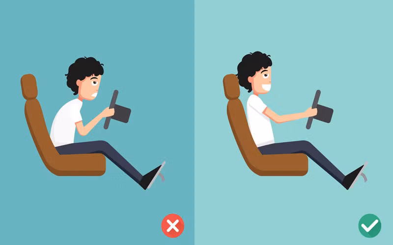 Những sai lầm cơ bản khi điều chỉnh tư thế lái xe ảnh hưởng tới sức khỏe tài xế