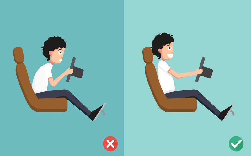 Những sai lầm cơ bản khi điều chỉnh tư thế lái xe ảnh hưởng tới sức khỏe tài xế