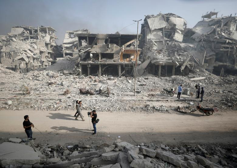 canh do nat o cac khu vuc ngoai o damascus sau nhung cuoc giao tranh