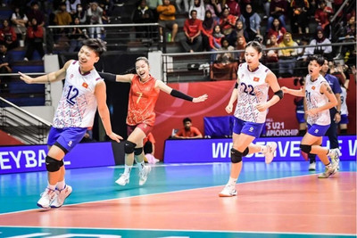 Bóng chuyền nữ U21 Việt Nam đả bại U21 Canada, giật vé lịch sử giải thế giới
