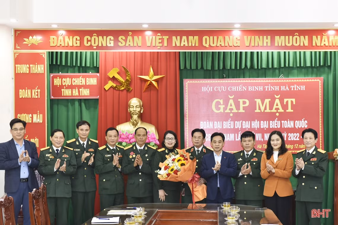 Gặp mặt đoàn đại biểu Hà Tĩnh dự Đại hội đại biểu Hội CCB Việt Nam