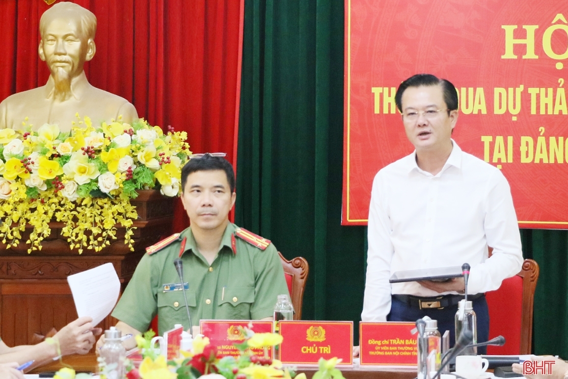 Thông qua dự thảo báo cáo kết quả kiểm tra đối với Đảng ủy Công an Hà Tĩnh