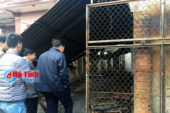 Vụ cháy ngày mùng 2 Tết đã khiến 5 gian nhà gỗ của gia đình anh Đoàn Xuân Nam (xã Thái Yên, Đức Thọ) bị thiêu rụi