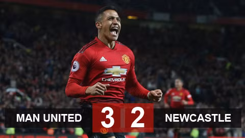 M.U 3-2 Newcastle: Ngược dòng không tưởng