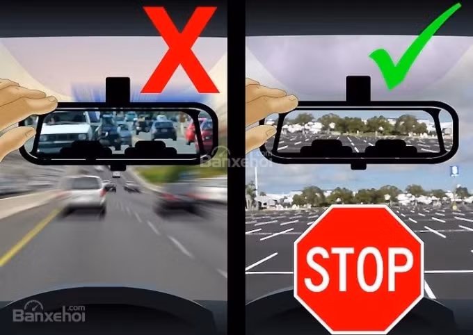 Sử dụng gương chiếu hậu trong xe thế nào cho đúng?
