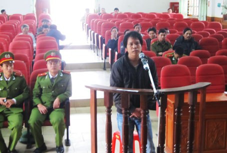 Bị cáo Bùi Văn Quân tại phiên tòa