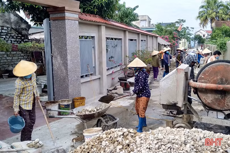 Nông dân Lộc Hà phát huy vai trò chủ thể trong xây dựng nông thôn mới