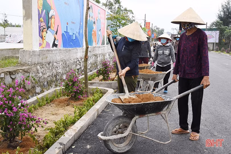 Nông dân Lộc Hà phát huy vai trò chủ thể trong xây dựng nông thôn mới