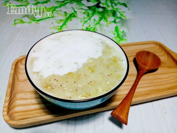 15 phút có bát chè cốm sữa dừa thơm ngon cho ngày đầu tuần