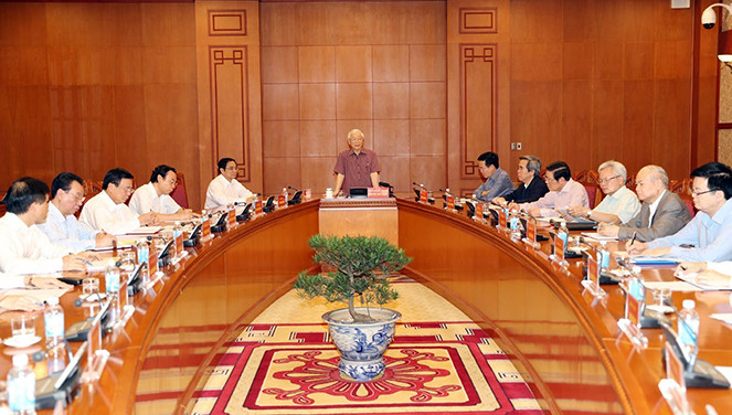 Tổng Bí thư chủ trì cuộc họp Thường trực Tiểu ban Văn kiện Đại hội XIII của Đảng ảnh 1 Tổng Bí thư chủ trì cuộc họp Thường trực Tiểu ban Văn kiện Đại hội XIII của Đảng