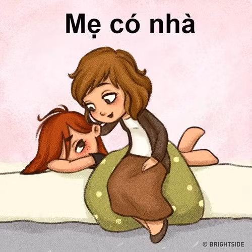 su khac biet thu vi khi me co nha va khi me vang nha