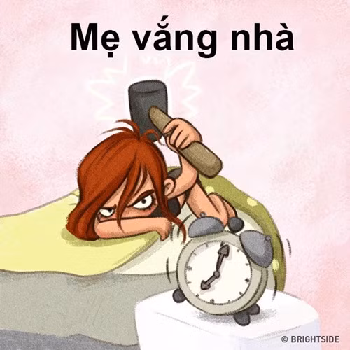 su khac biet thu vi khi me co nha va khi me vang nha