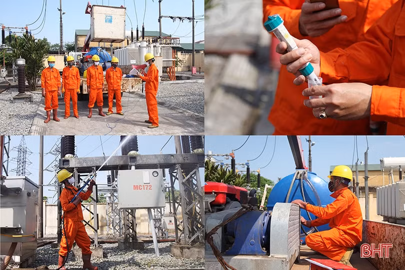 “Mục sở thị” công nghệ vệ sinh trạm biến áp 110 kV không cần cắt điện ở Hà Tĩnh