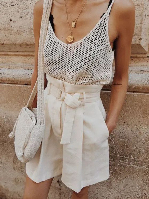 Phối quần short mùa hè