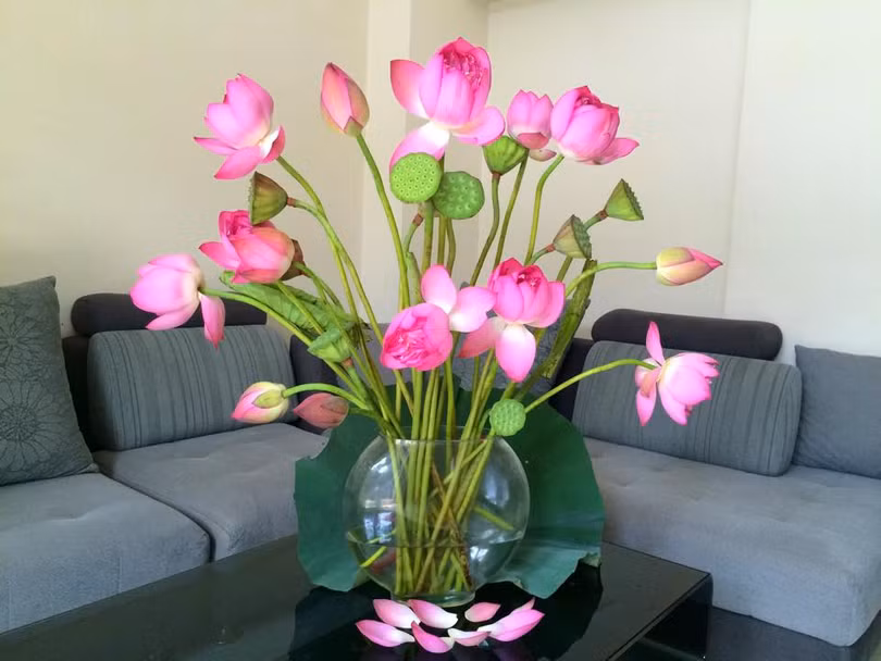 Những bình hoa duyên dáng khoe sắc trong tổ ấm của mẹ đảm Hà Thành