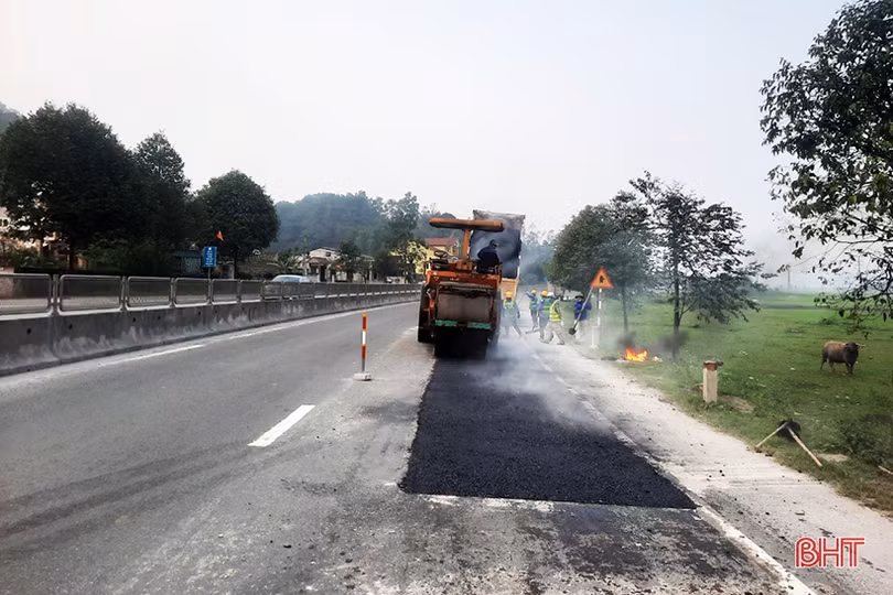 Tập trung sửa chữa quốc lộ 1 đoạn qua Hà Tĩnh trong tháng 3