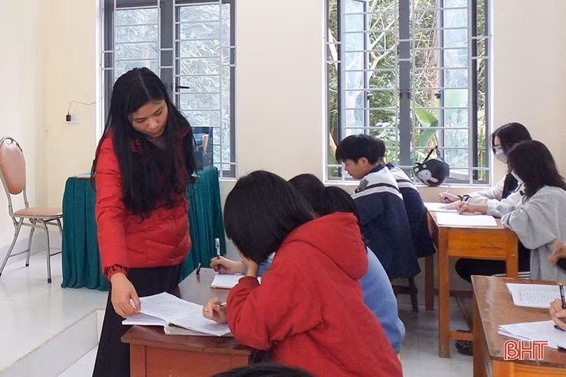 Các trường học ở Hà Tĩnh tăng cường thời lượng ôn tập cho học sinh lớp 9