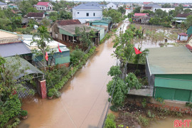 Thông tin mới về tình hình ngập lụt khu vực Hà Tĩnh