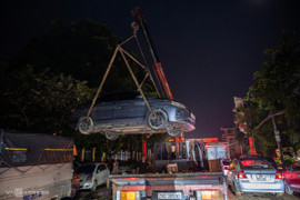 Hàng trăm ôtô ngập nước ở Thái Nguyên chờ xe cứu hộ