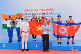 VĐV Hà Tĩnh giành 4 huy chương tại Giải Đua thuyền Rowing vô địch châu Á 