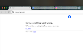 Facebook, Messenger gặp sự cố