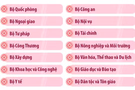 Chính phủ nhiệm kỳ Quốc hội khóa XVI có 14 bộ, 3 cơ quan ngang bộ