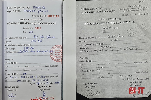 Gian dối trong sử dụng biên lai đóng BHYT để nhận tiền hỗ trợ từ doanh nghiệp ở Hà Tĩnh