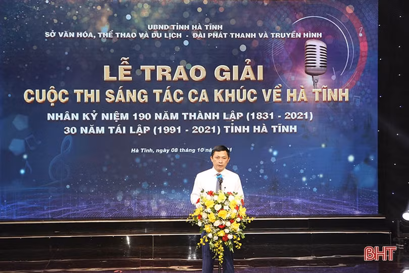 Trao giải cuộc thi sáng tác ca khúc nhân kỷ niệm 190 năm thành lập và 30 năm tái lập tỉnh Hà Tĩnh