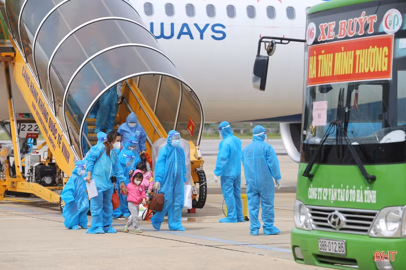 Đợt 2, Hà Tĩnh đón 229 công dân mang thai và trẻ em từ các tỉnh, thành phía Nam về quê