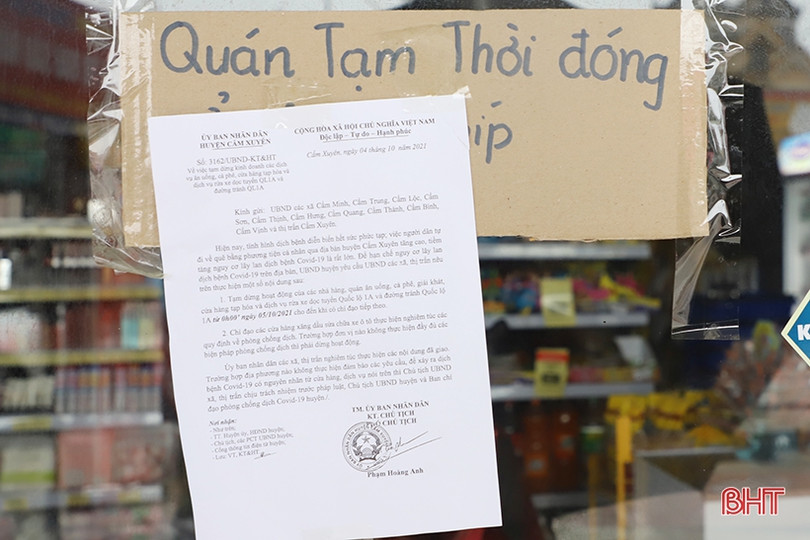 Tạm dừng kinh doanh các dịch vụ dọc QL 1A và đường tránh QL 1A đoạn qua huyện Cẩm Xuyên