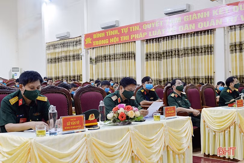 Bộ CHQS Hà Tĩnh nhất toàn đoàn tại Hội thi Pháp luật về dân quân tự vệ