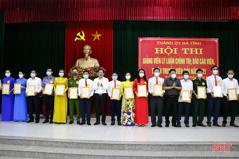 25 thí sinh đạt giải hội thi giảng viên lý luận chính trị, báo cáo viên giỏi TP Hà Tĩnh