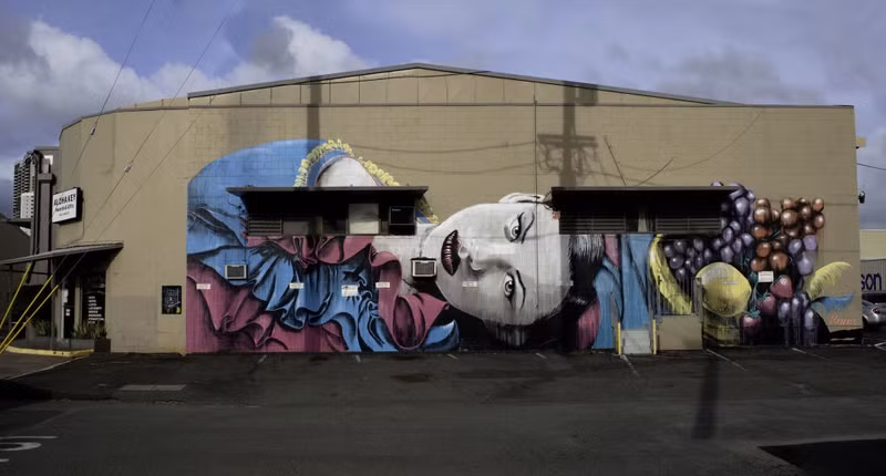 nghe si ve tranh graffiti ben trong nhung ngoi nha hoang