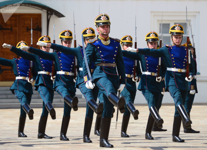 photo man doi gac cua trung doan kremlin bao ve tong thong nga