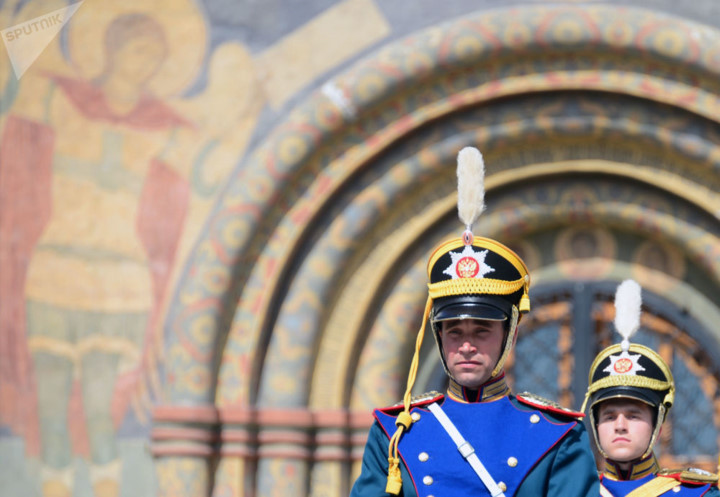 photo man doi gac cua trung doan kremlin bao ve tong thong nga