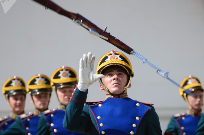 photo man doi gac cua trung doan kremlin bao ve tong thong nga