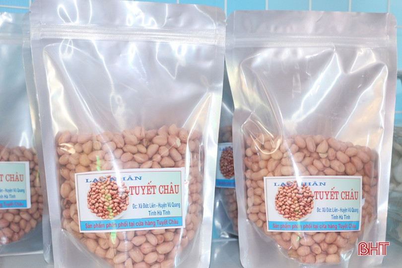 Ấn tượng gian hàng trưng bày sản phẩm nông nghiệp chào mừng Đại hội Đảng của huyện miền núi Hà Tĩnh