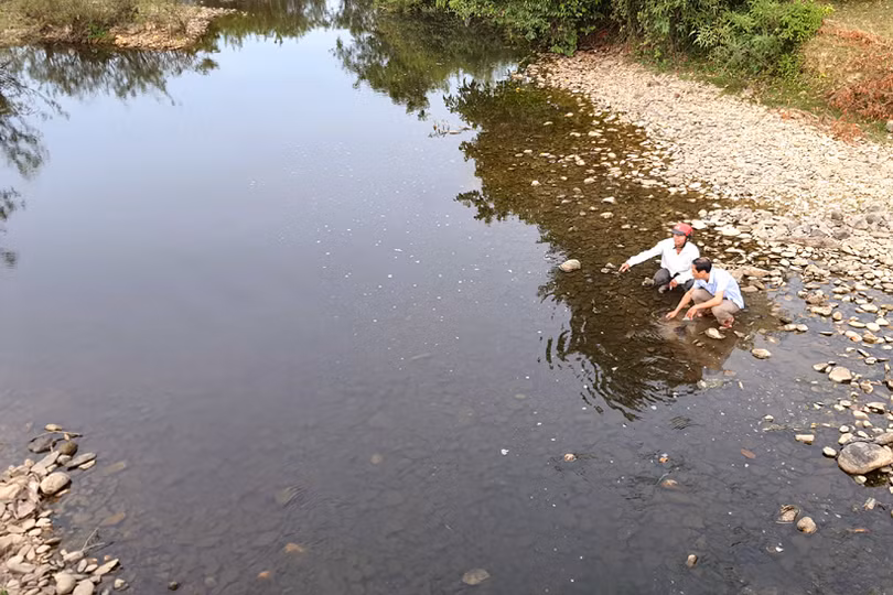 Giếng cạn, hàng trăm người dân vùng thượng ở Hà Tĩnh “liều” gánh nước suối ô nhiễm về dùng