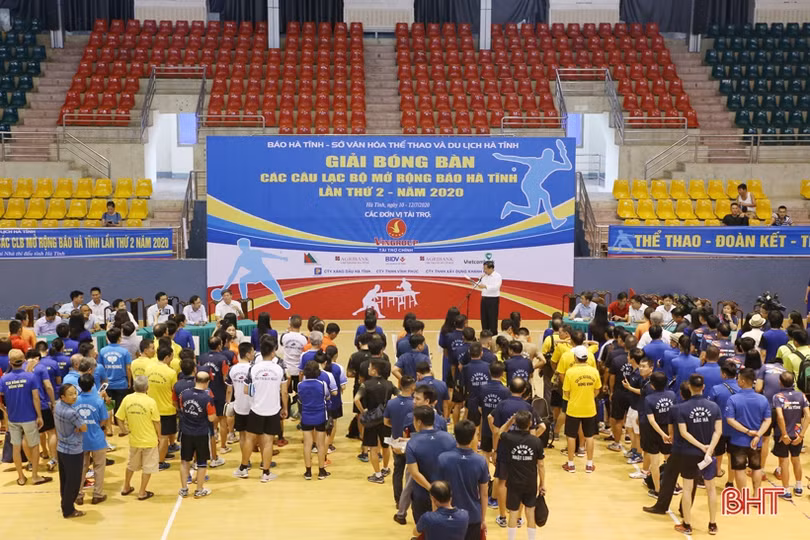 Khai mạc Giải Bóng bàn các CLB mở rộng Báo Hà Tĩnh lần thứ 2 năm 2020