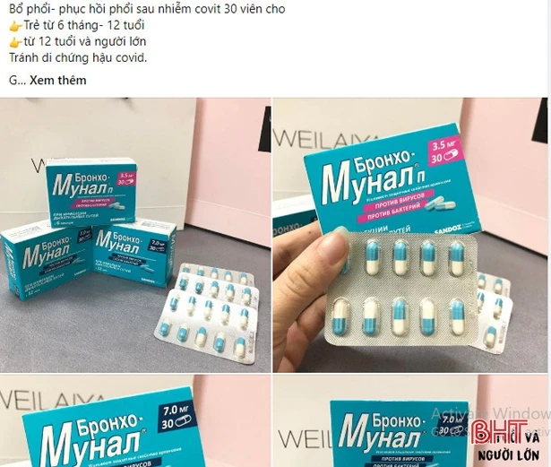 Bác sỹ Hà Tĩnh khuyến cáo: Điều trị hậu COVID-19, cần cảnh giác với thuốc quảng cáo trên mạng