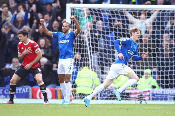 Kết quả Everton 1-0 MU: Quỷ đỏ xa dần vé Champions League