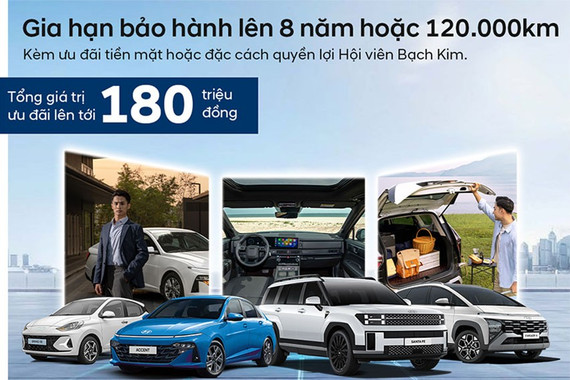 Xe hyundai được gia hạn bảo hành tới 8 năm - An tâm vận hành